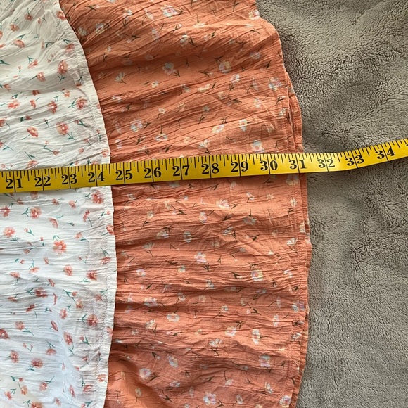 American Eagle Ditsy Floral Smocked Tiered Mini Dress size Large Summer Cottage - Picture 13 of 13